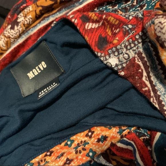 ANTHRO MAEVE Tamera Wrap Dress in Red Motif - Picture 13 of 14